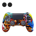 DATA FROG Silicone Cover for Sony PlayStation 4 Pro / PS4 Slim / Playstation 4 Game Controller Graffiti Protective Case