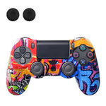 DATA FROG Silicone Cover for Sony PlayStation 4 Pro / PS4 Slim / Playstation 4 Game Controller Graffiti Protective Case