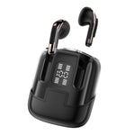 J17 2 Pair Bluetooth-compatible 5.4 Headphones LED Display Stereo Sports Earbuds