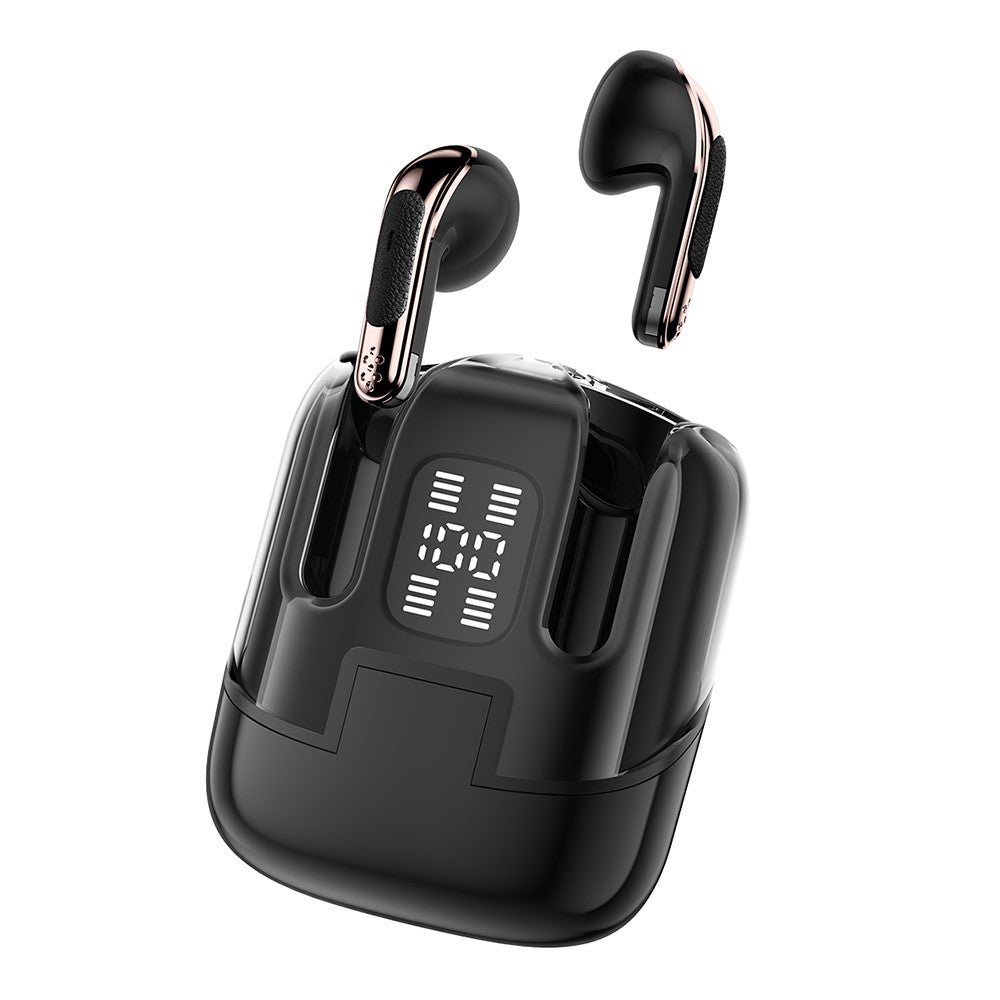 J17 2 Pair Bluetooth-compatible 5.4 Headphones LED Display Stereo Sports Earbuds