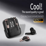 J17 2 Pair Bluetooth-compatible 5.4 Headphones LED Display Stereo Sports Earbuds