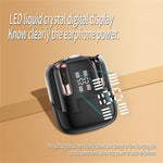 J17 2 Pair Bluetooth-compatible 5.4 Headphones LED Display Stereo Sports Earbuds
