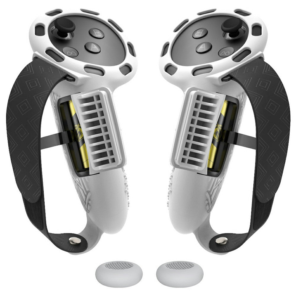 1 par til Meta Quest 3 / 3S Controller Grips Cover Silikone Forlængede Håndtag Tilbehør
