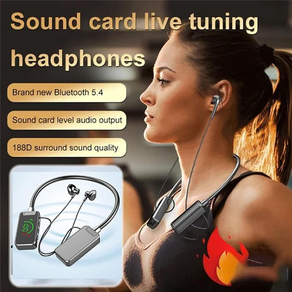 S8 Sport Running Neckband Bluetooth-compatible Headset Digital Display Music Calling Earphone Support TF Card