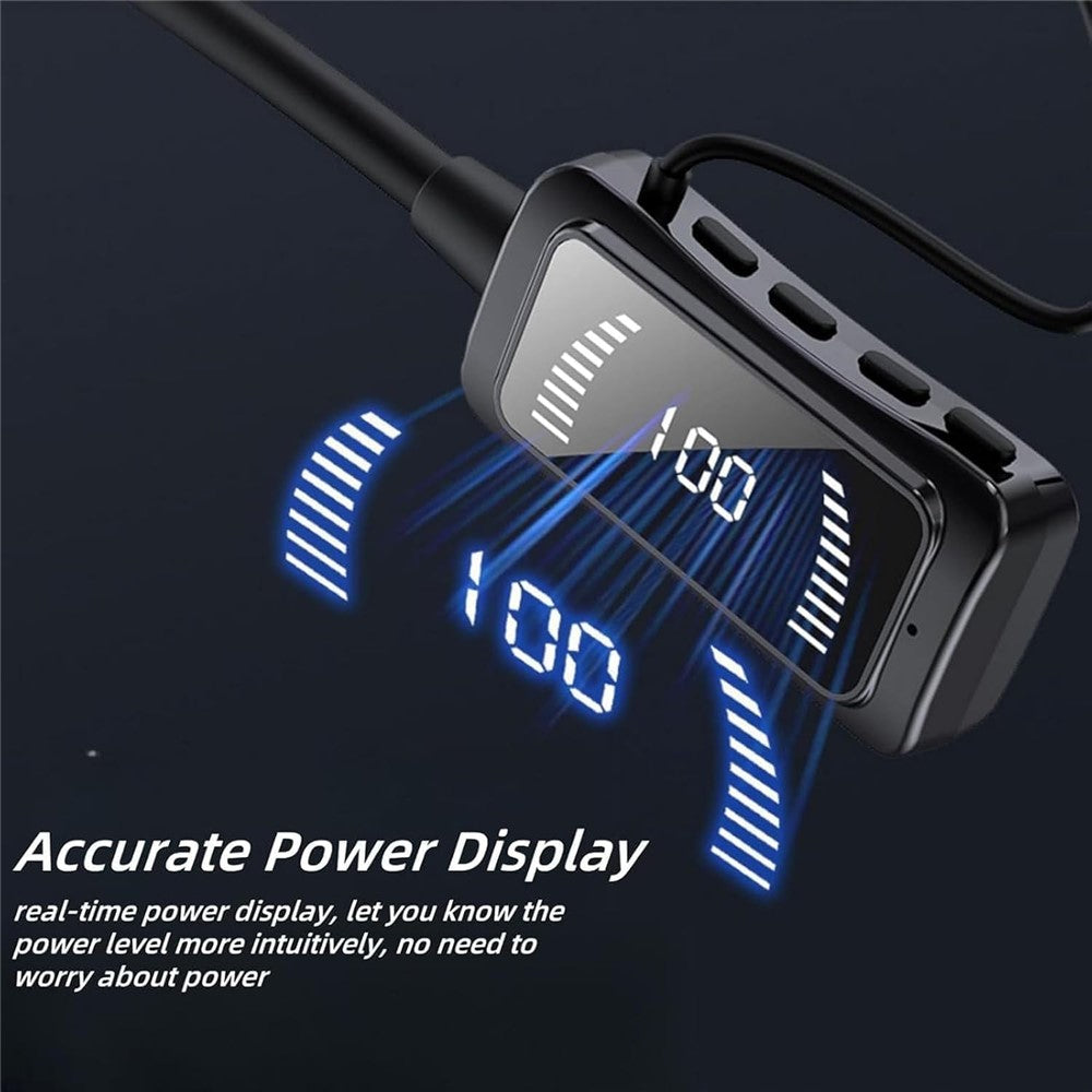 S8 Sport Running Neckband Bluetooth-compatible Headset Digital Display Music Calling Earphone Support TF Card