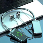S8 Sport Running Neckband Bluetooth-compatible Headset Digital Display Music Calling Earphone Support TF Card