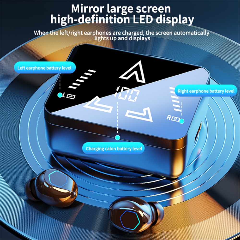 M48pro Wireless In-ear Bluetooth-compatible Earbuds HiFi Sound IPX7 Waterproof Headphones