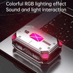 M41 Bluetooth-compatible Earphones CVC8.0 Noise Reduction Gaming Wireless Earbuds with RGB Light Charging Case