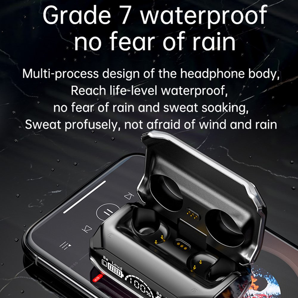 M41 Bluetooth-compatible Earphones CVC8.0 Noise Reduction Gaming Wireless Earbuds with RGB Light Charging Case