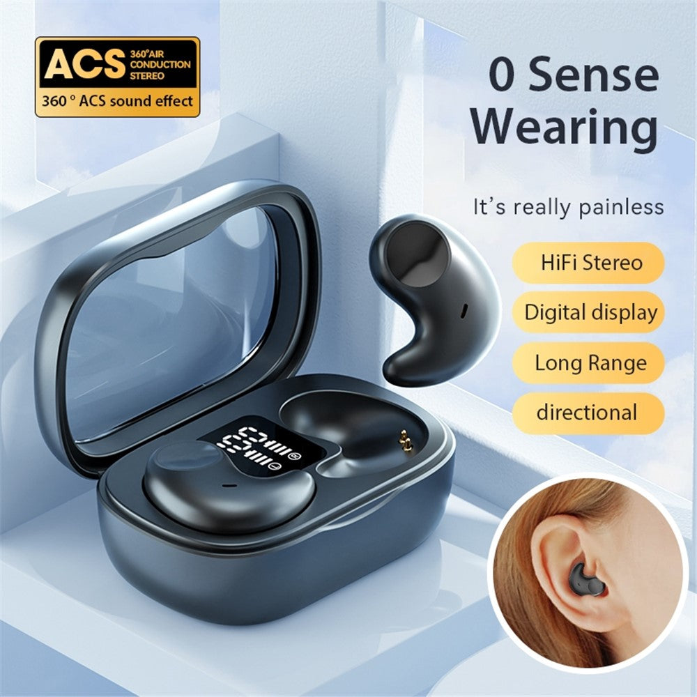 M51 Mini Bluetooth-compatible Earphones Noise Reduction Wireless Sleep Earbuds with Charging Case for Side Sleepers