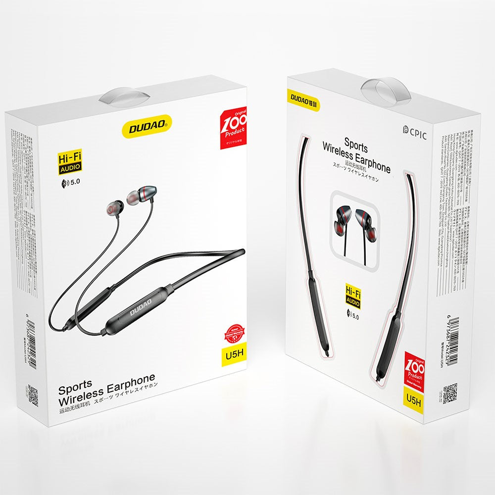 DUDAO U5H Neckband Bluetooth-compatible In-Ear Headset Sport Running Magnetic Wireless HiFi Music Earphone