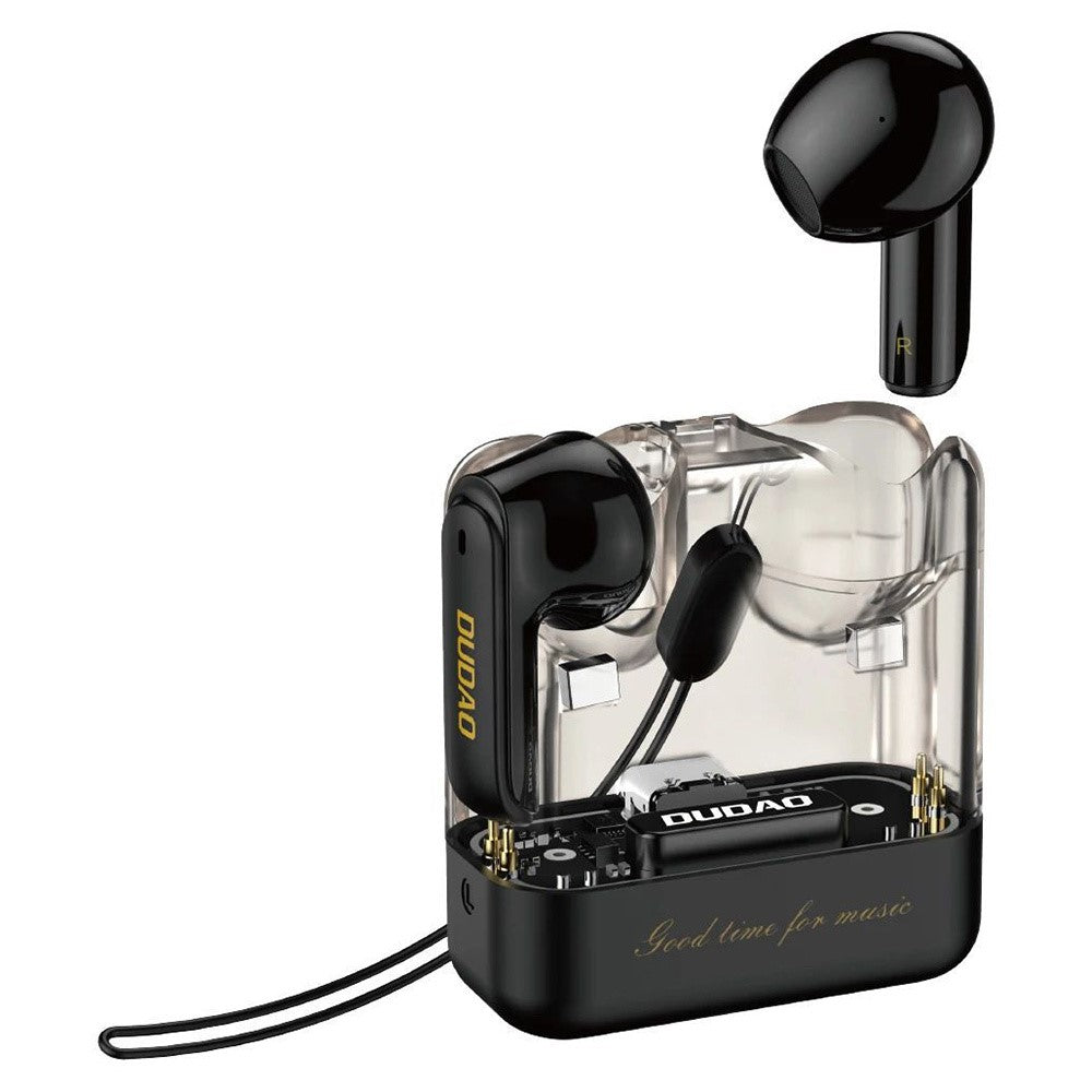 DUDAO U18Pro TWS Bluetooth-compatible Earphones Wireless Music Headset with Transparent Charging Case