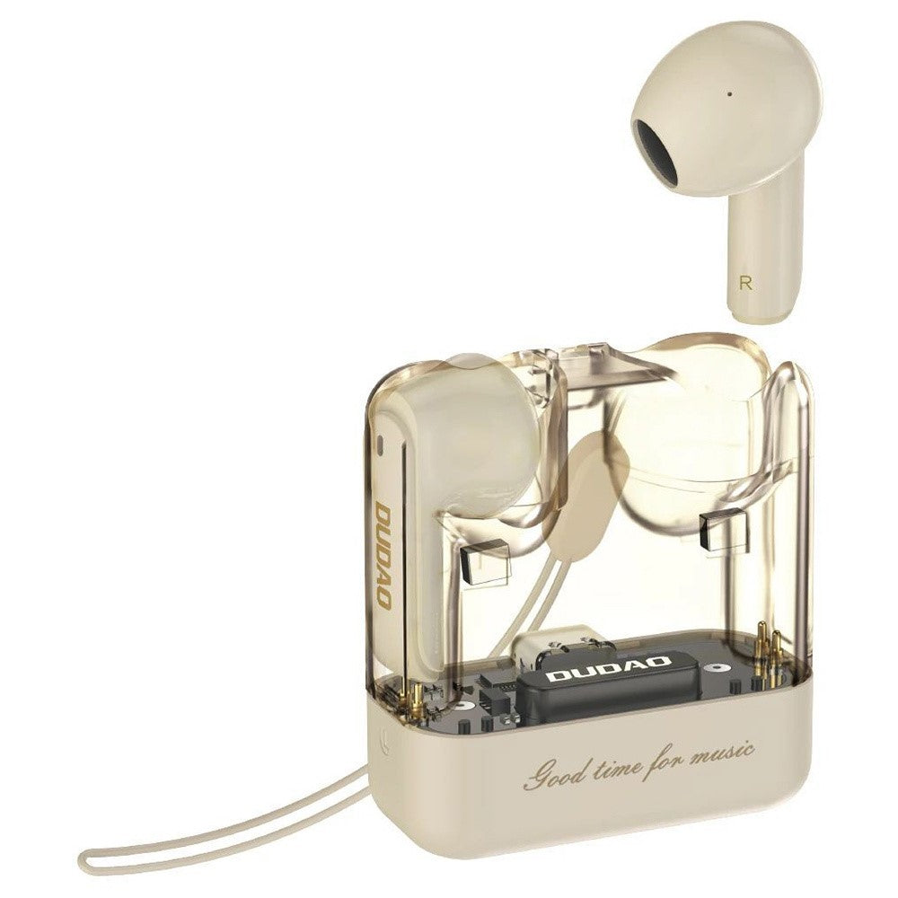 DUDAO U18Pro TWS Bluetooth-compatible Earphones Wireless Music Headset with Transparent Charging Case
