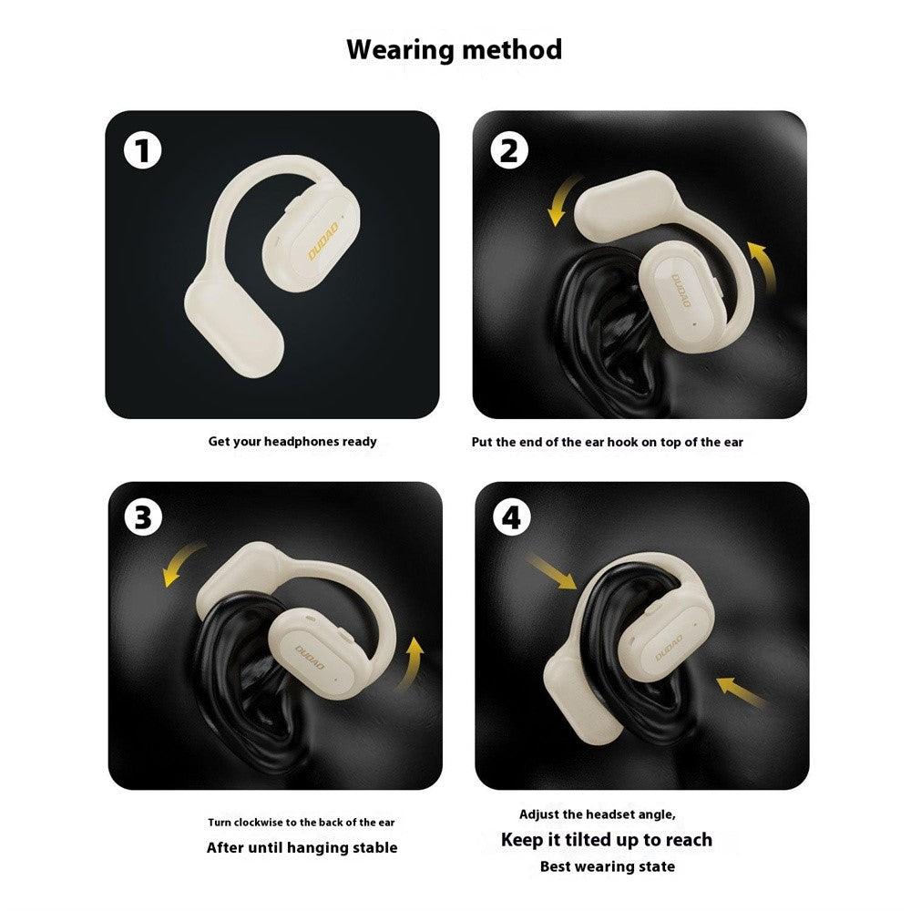DUDAO U4A Single Ear OWS Bluetooth-compatible Earphone Ear Hanging Business Music Calls Headset