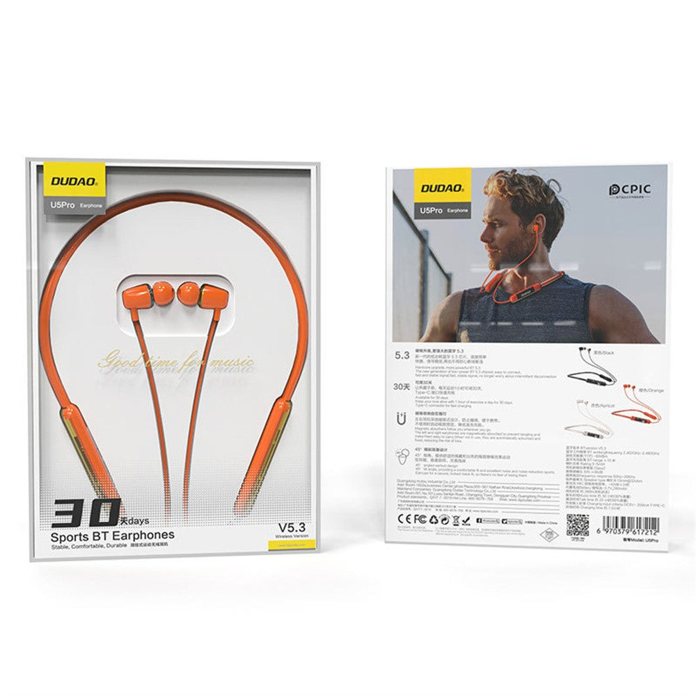 DUDAO U5Pro In-Ear Neckband Bluetooth-compatible 5.3 Headset Sport Running Wireless Stereo Music Earphone