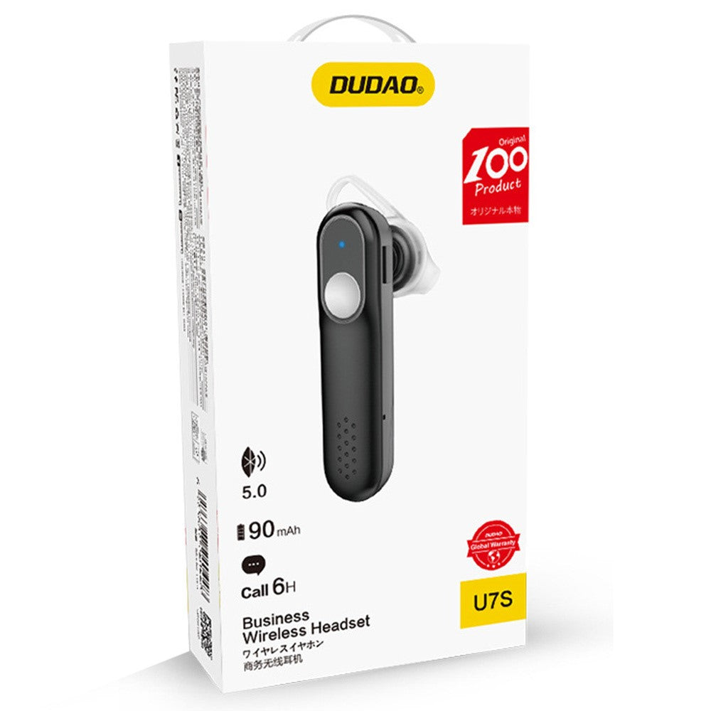 DUDAO U7S enkelt øre trådløst Bluetooth-kompatibelt headset Forretning Sport Musikopkald In-ear høretelefon