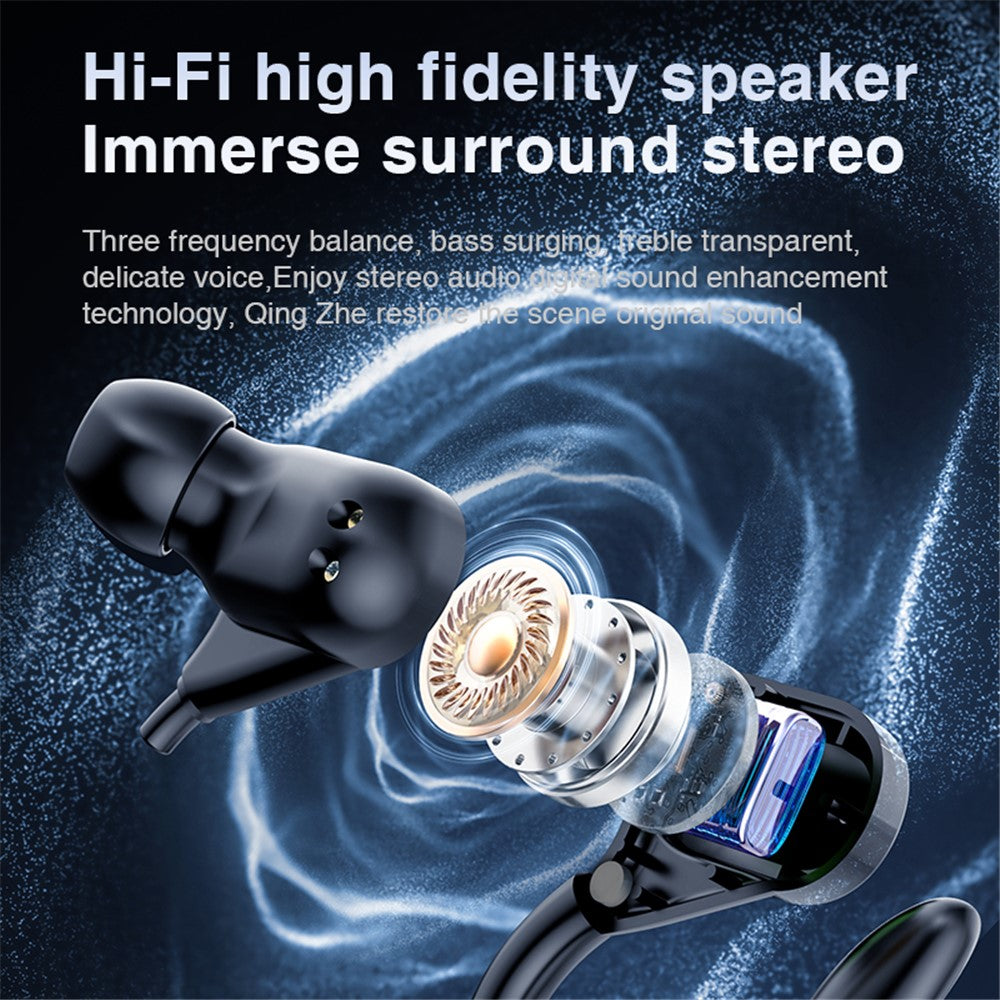 SP16 TWS Bluetooth-kompatible høretelefoner ørekrog in-ear trådløst musikheadset med digitalt display og opladningsboks