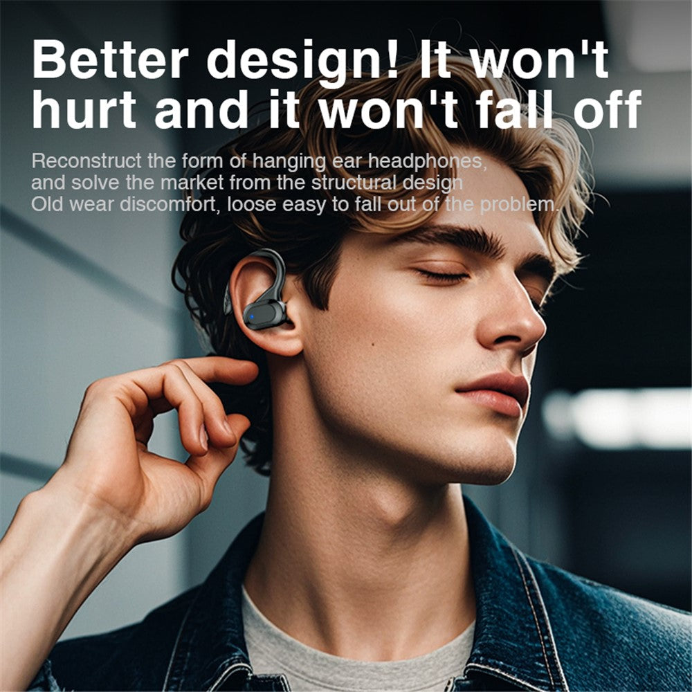 SP16 TWS Bluetooth-kompatible høretelefoner ørekrog in-ear trådløst musikheadset med digitalt display og opladningsboks