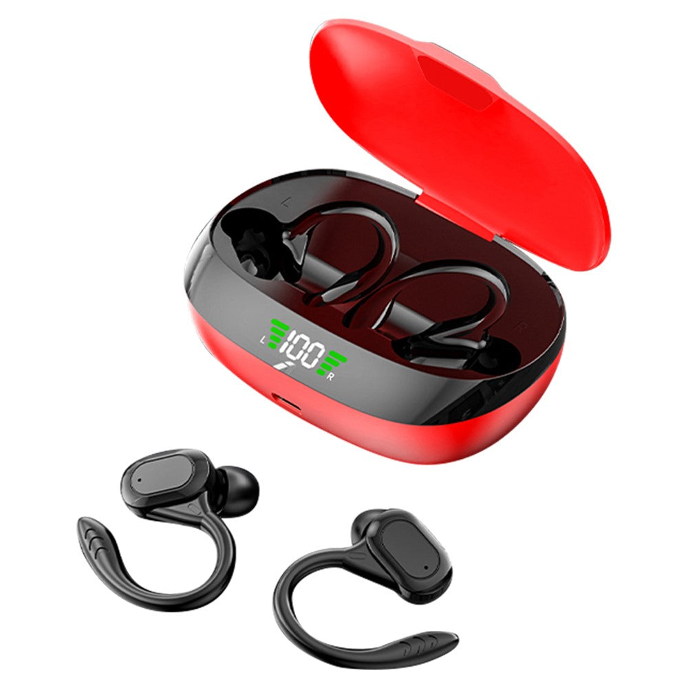 SP16 TWS Bluetooth-kompatible høretelefoner ørekrog in-ear trådløst musikheadset med digitalt display og opladningsboks