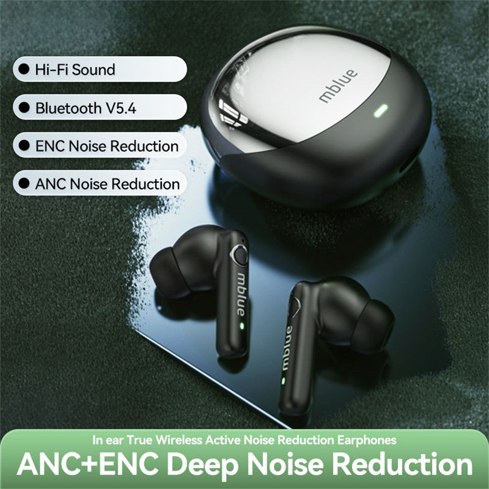 MBLUE AR09 TWS Bluetooth-compatible 5.4 In-ear Earphones Low Latency Wireless Music Headset