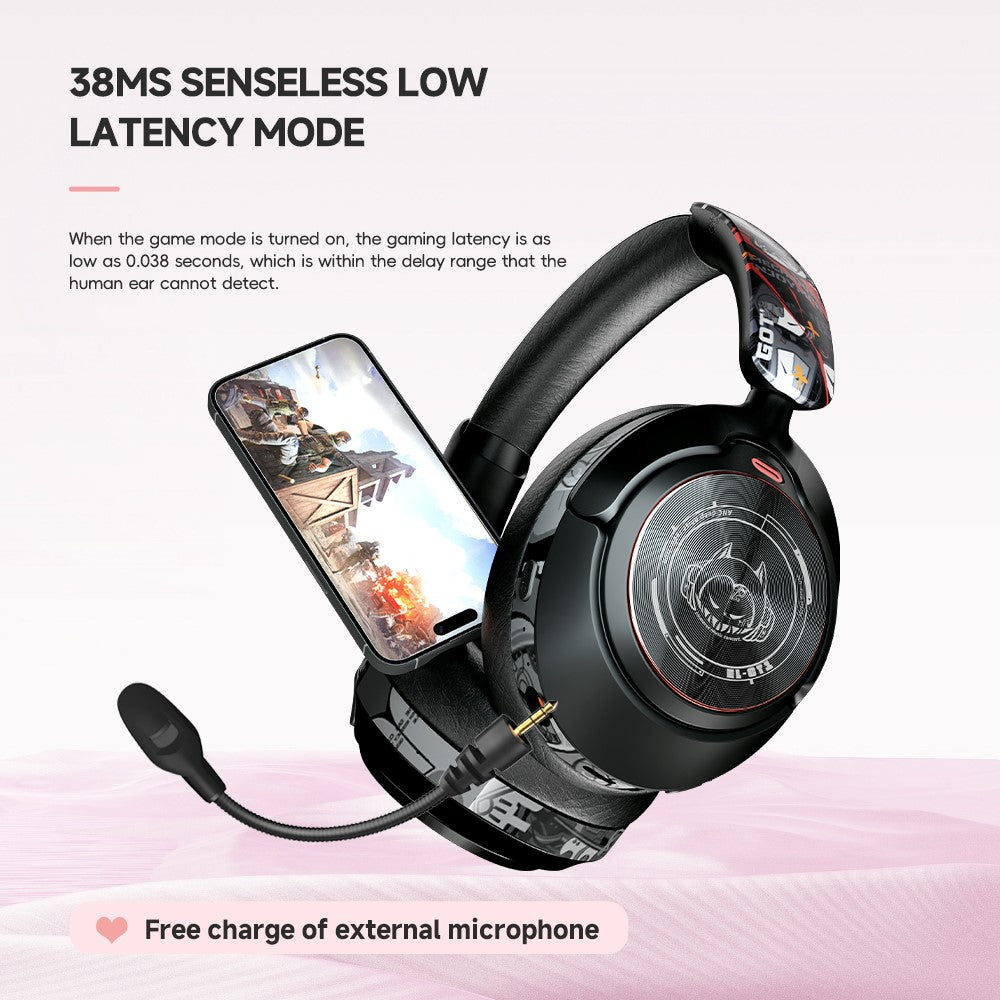 EL-GT1 Wireless Stereo Bluetooth-compatible Headphone Over-Ear ANC Gaming Music Headset