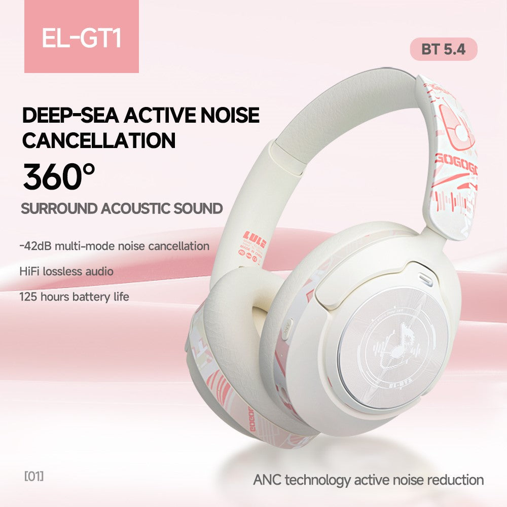 EL-GT1 Wireless Stereo Bluetooth-compatible Headphone Over-Ear ANC Gaming Music Headset