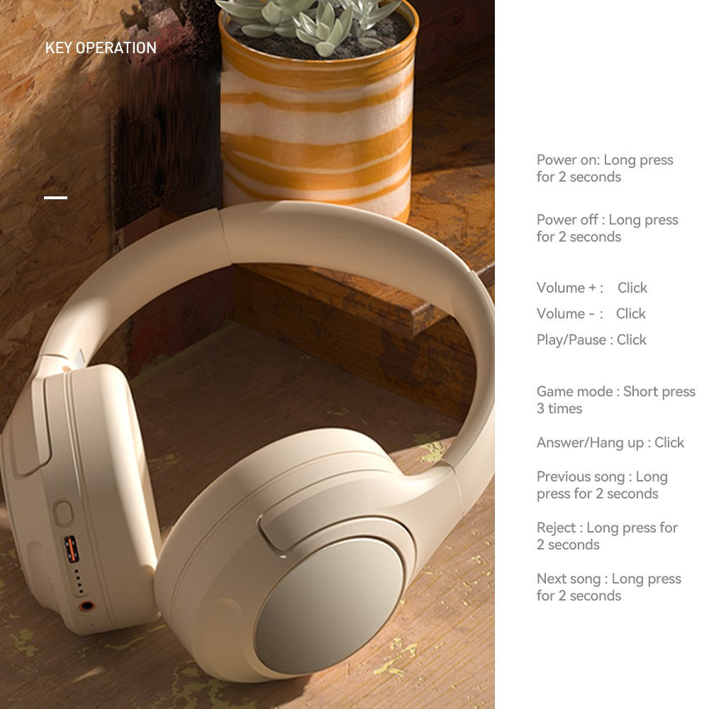 WH-850i Wireless ANC Heavy Bass Headphone Over-Ear Bluetooth-compatible Gaming Music Headset
