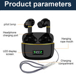 J2 Bluetooth-compatible 5.3 Wireless Earbuds Touch Control LED Display Earphone with Charging Case