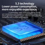 J2 Bluetooth-compatible 5.3 Wireless Earbuds Touch Control LED Display Earphone with Charging Case