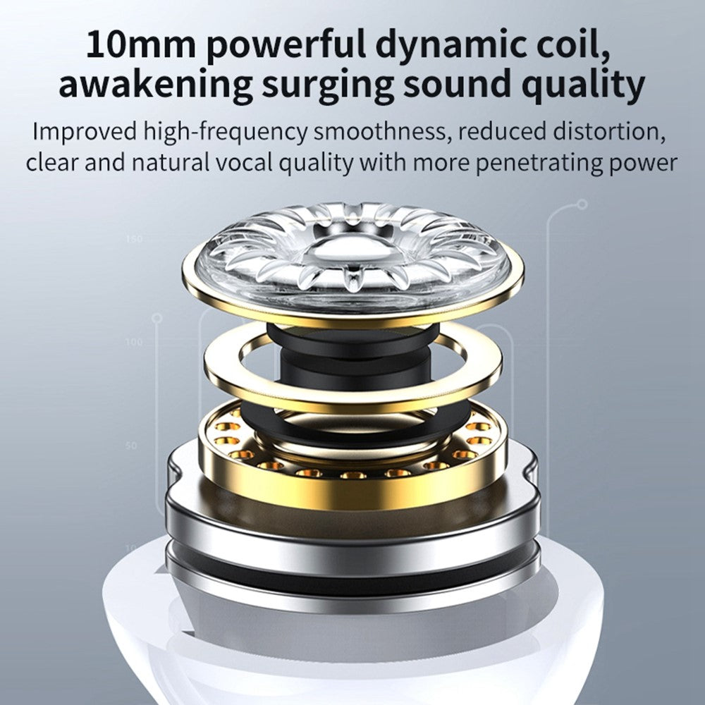 J2 Bluetooth-compatible 5.3 Wireless Earbuds Touch Control LED Display Earphone with Charging Case