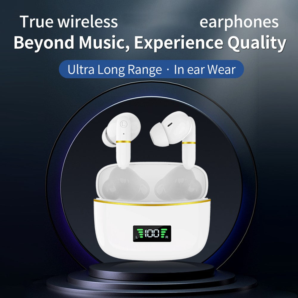 J2 Bluetooth-compatible 5.3 Wireless Earbuds Touch Control LED Display Earphone with Charging Case