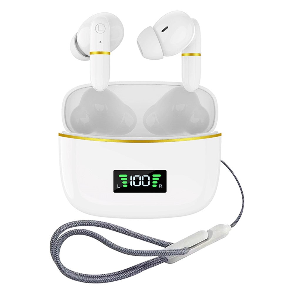 J2 Bluetooth-compatible 5.3 Wireless Earbuds Touch Control LED Display Earphone with Charging Case