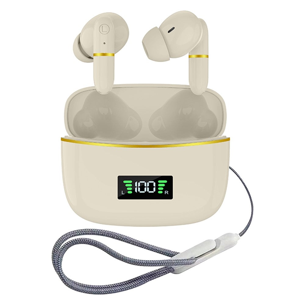 J2 Bluetooth-compatible 5.3 Wireless Earbuds Touch Control LED Display Earphone with Charging Case