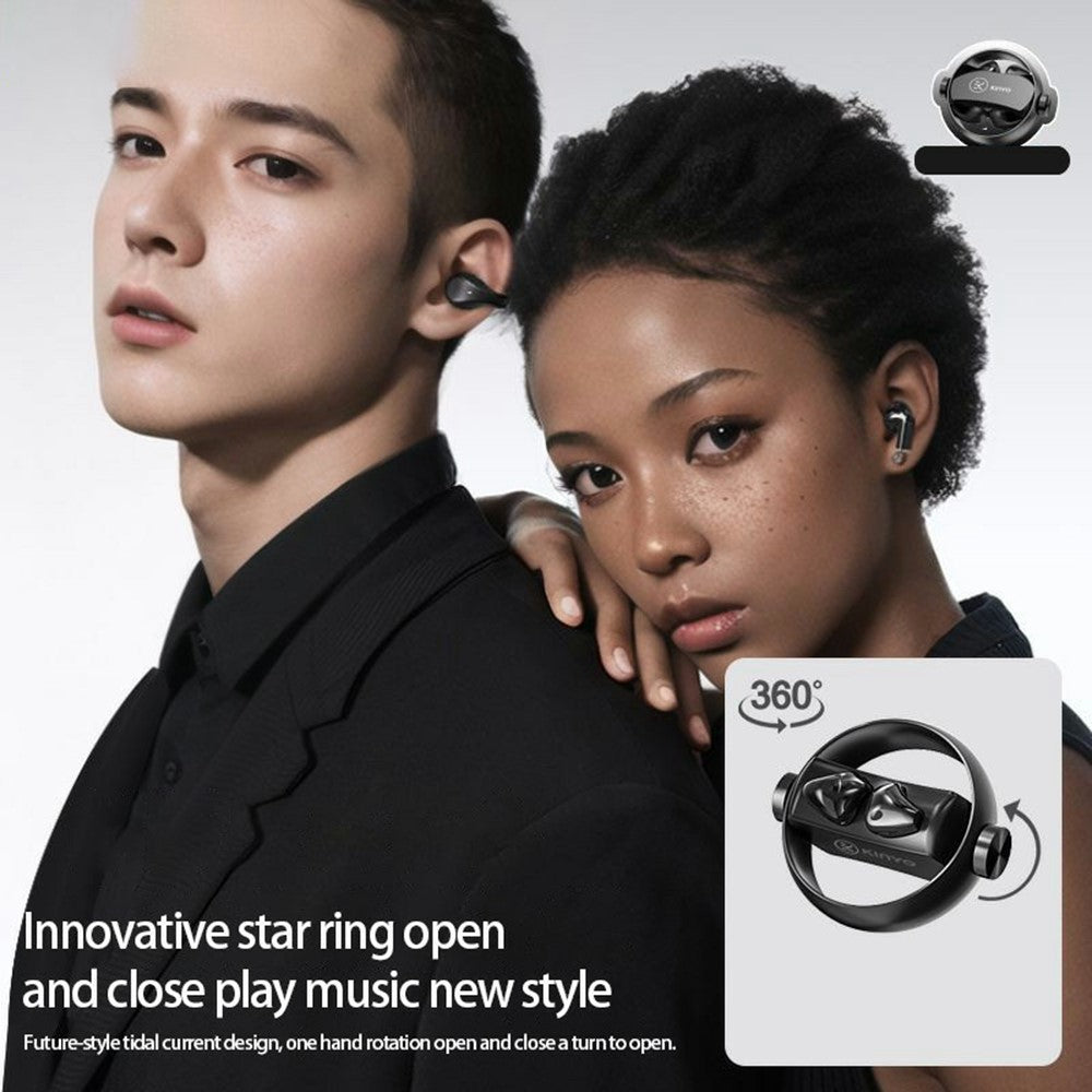 A20 2 Pairs ENC Noise Reduction Bluetooth 5.3 Wireless Earbuds with Rotating Charging Case