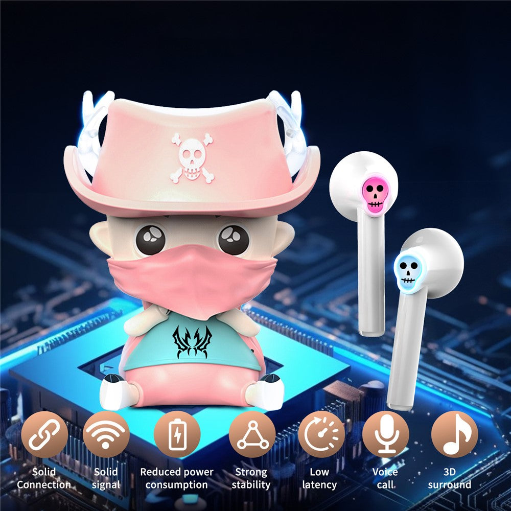 KOTION EACH RS3 Cartoon TWS Bluetooth-compatible Earbuds Noise Cancellation Gaming Earphones