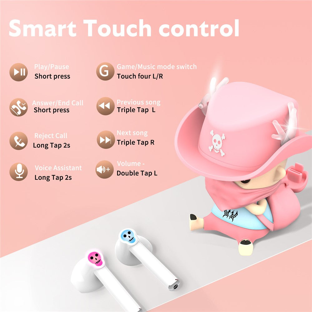 KOTION EACH RS3 Cartoon TWS Bluetooth-compatible Earbuds Noise Cancellation Gaming Earphones