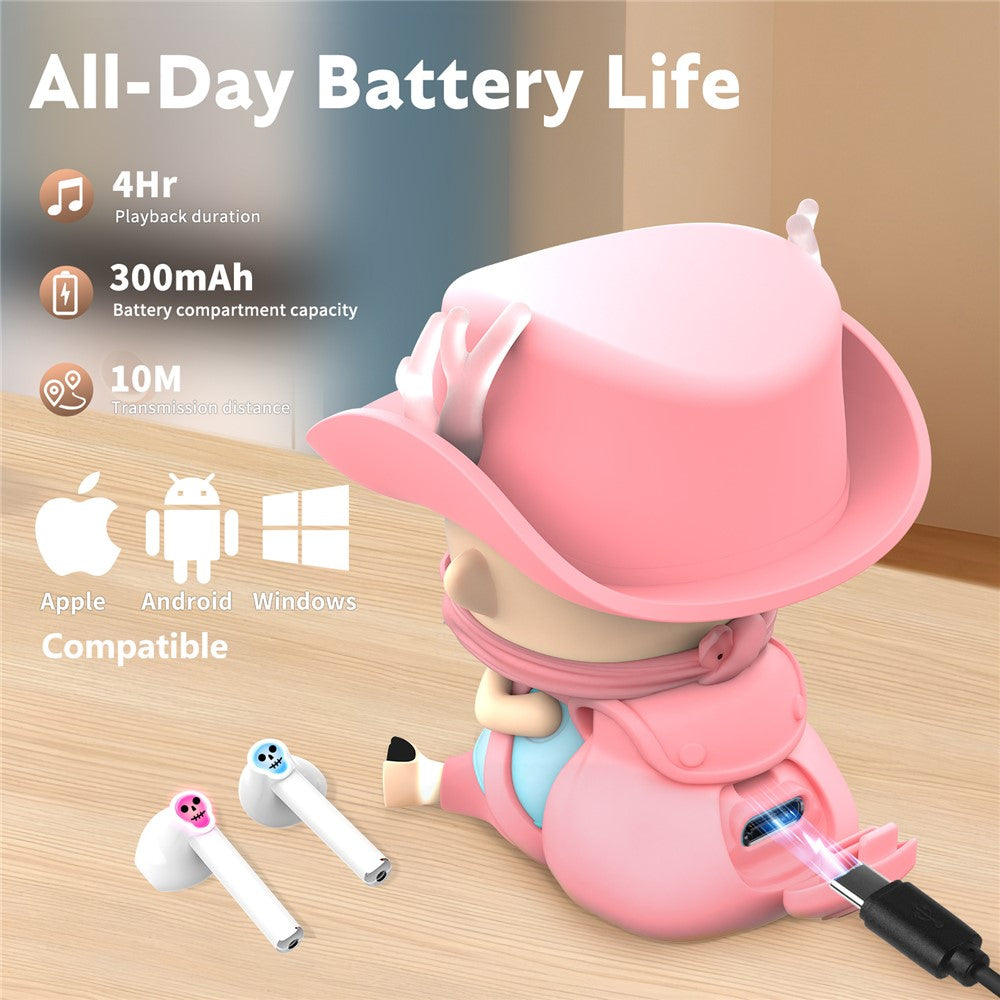KOTION EACH RS3 Cartoon TWS Bluetooth-compatible Earbuds Noise Cancellation Gaming Earphones