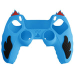 For Sony PlayStation 5 Controller Silicone Case Flame Design Shock Absorbing Grip Protective Cover