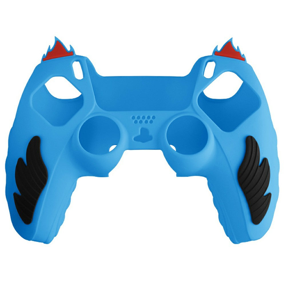 For Sony PlayStation 5 Controller Silicone Case Flame Design Shock Absorbing Grip Protective Cover