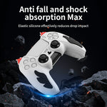 For Sony PlayStation 5 Controller Silicone Case Flame Design Shock Absorbing Grip Protective Cover