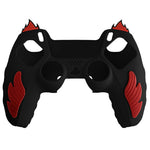 For Sony PlayStation 5 Controller Silicone Case Flame Design Shock Absorbing Grip Protective Cover