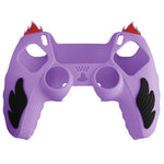 For Sony PlayStation 5 Controller Silicone Case Flame Design Shock Absorbing Grip Protective Cover