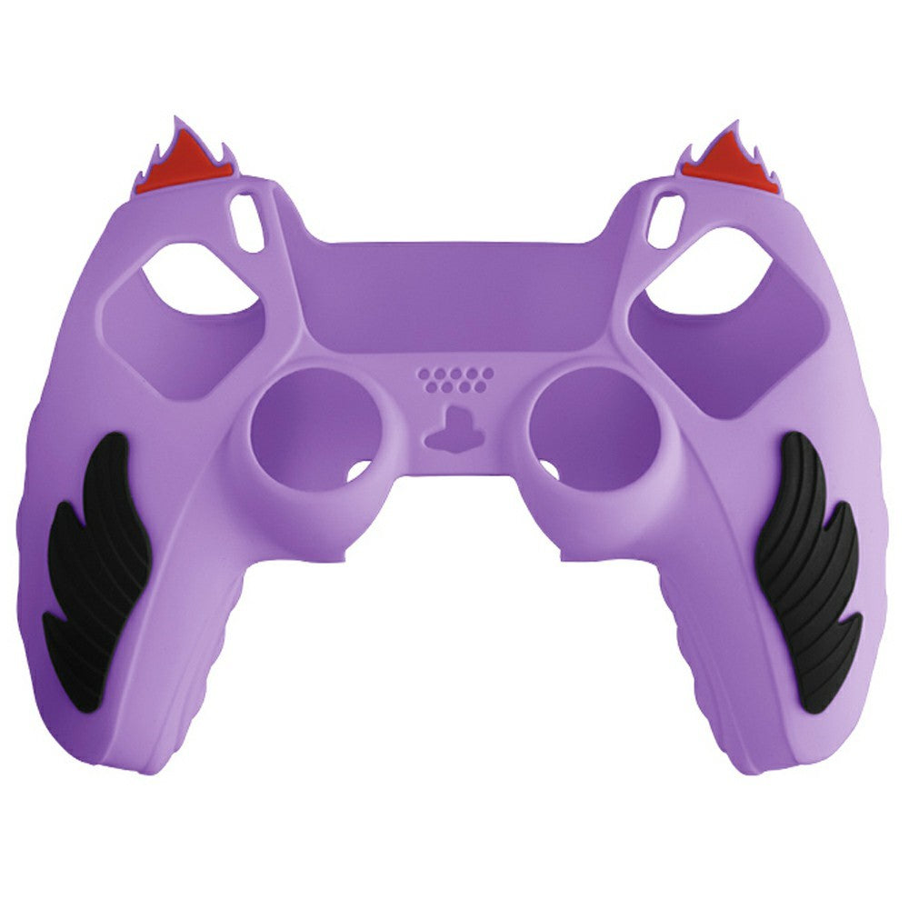 For Sony PlayStation 5 Controller Silicone Case Flame Design Shock Absorbing Grip Protective Cover