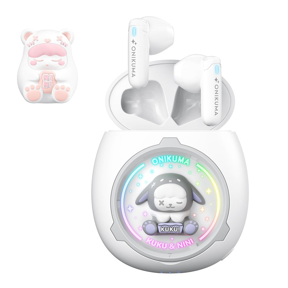 ONIKUMA T302 Söt rymdkapsel Bluetooth-kompatibelt headset HiFi-musik trådlösa hörlurar