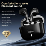 MBLUE AR02 Bluetooth-compatible 5.4 Low Latency Gaming Earphones Semi In Ear Wireless Headphones