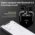 MBLUE AR02 Bluetooth-compatible 5.4 Low Latency Gaming Earphones Semi In Ear Wireless Headphones