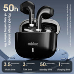 MBLUE AR02 Bluetooth-compatible 5.4 Low Latency Gaming Earphones Semi In Ear Wireless Headphones