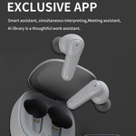 A98 Bluetooth-compatible 5.4 Wireless Earphones AI Smart Multi-Language Translation Earbuds Real-Time Translator