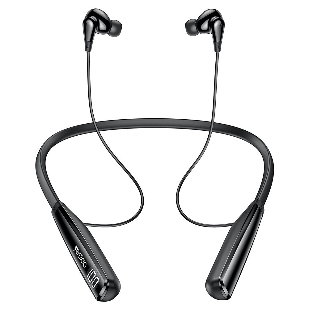 YESIDO YSP22 ENC Brusreducerande Bluetooth-kompatibla 5.3 Hörlurar med Halsband och LED-strömdisplay