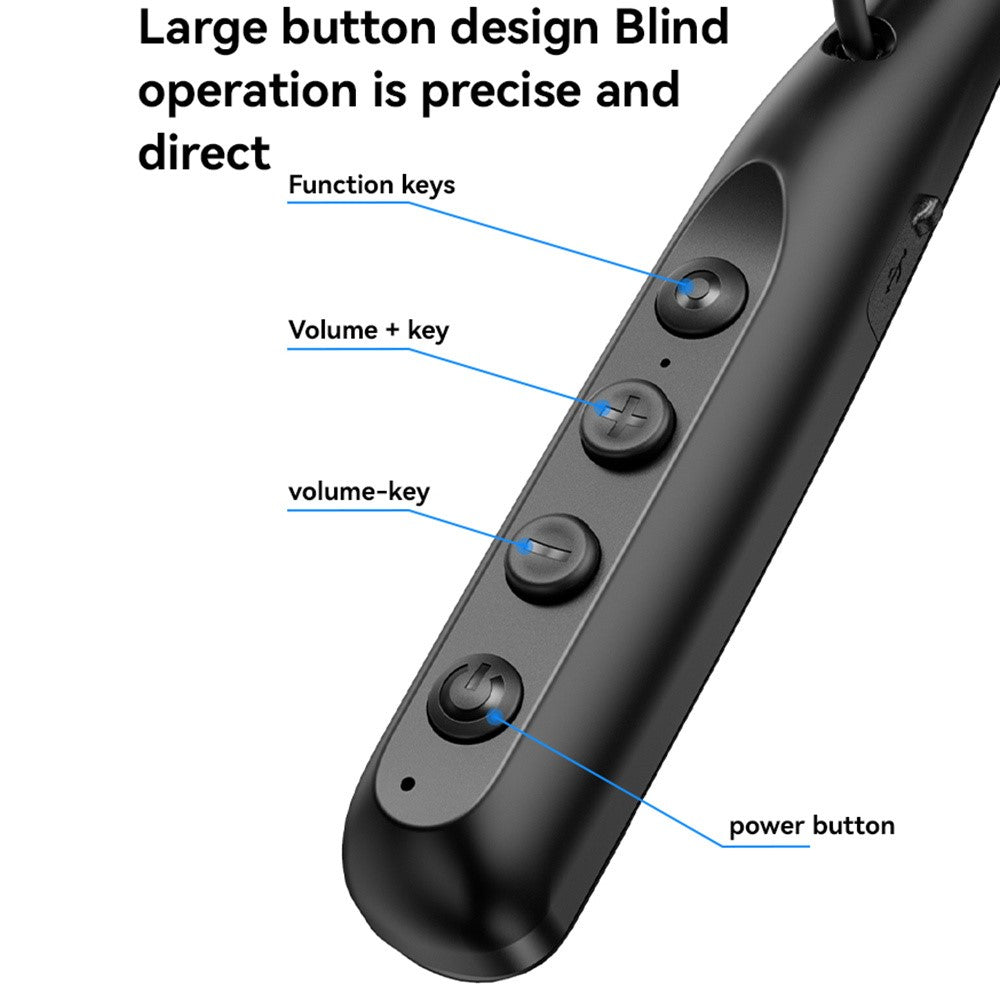 YESIDO YSP22 ENC-støjreducerende Bluetooth-kompatible 5.3-høretelefoner med halsbånd og LED-strømdisplay